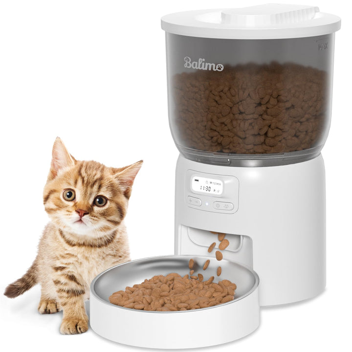 Balimo Dick 3L futterautomat Katze, Automatisches Katzen- Und Hundefutter Mit Getreideschale Aus Ede