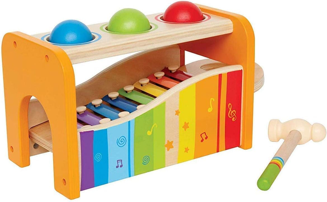 Hape E0349 - Nachzieh-Schnecke, Nachziehspielzeug, inkl. Farb- und Formensortierer, aus Holz, ab 12