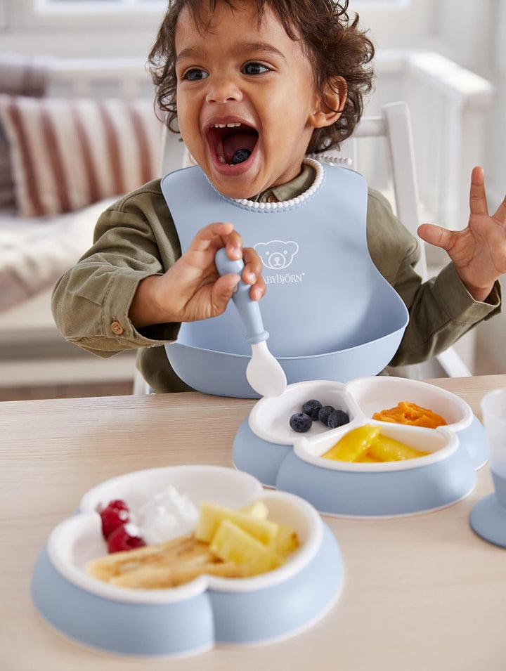 BabyBjörn Kindergeschirr, 8-teilig, Blassblau, Blassblau