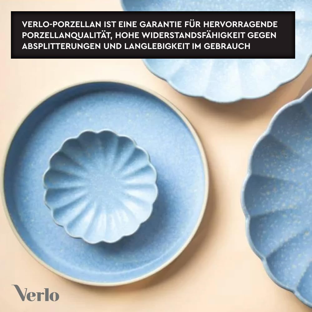 Verlo Porzellanteller tief 26 cm, Fassungsvermögen 1500 ml, Kollektion: Water, Oberfläche: halbmatt,