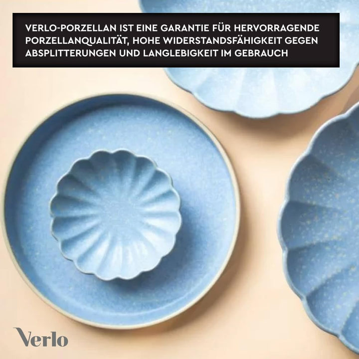 Verlo Porzellanteller tief 26 cm, Fassungsvermögen 1500 ml, Kollektion: Water, Oberfläche: halbmatt,