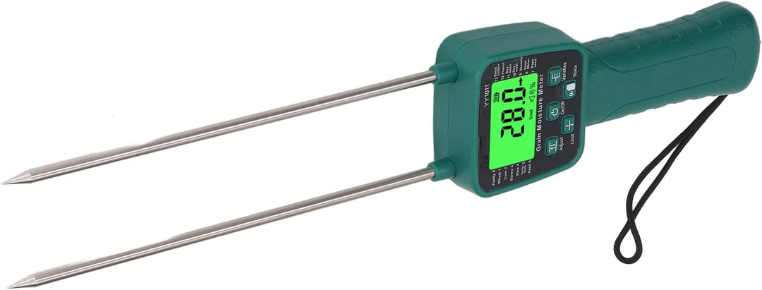 Heu-Feuchtigkeitsmesser, Klares LCD-Display, Tragbarer Heu-Feuchtigkeitstester mit Sprachübertragung