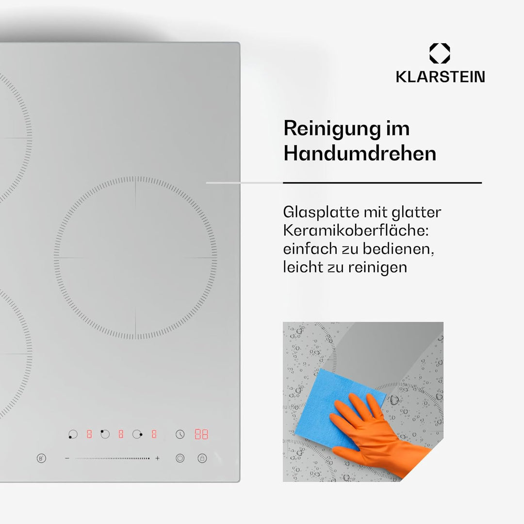 Klarstein Delicatessa Induktionskochfeld - 3-Zonen Einbau-Induktionskochplatte, 6600W mit Boostern,