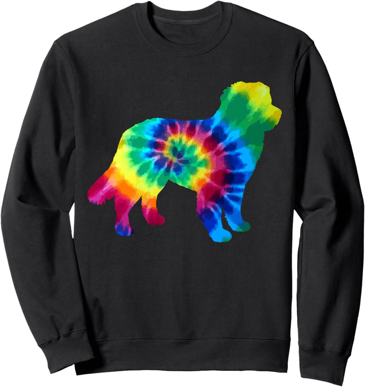 Berner Sennenhund Tie Dye Vintage Hippie Hund Sweatshirt