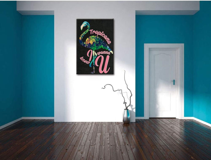 Dark Tropicana black Leinwandbild Bild auf Leinwand, XXL riesige Bilder fertig gerahmt mit Keilrahme
