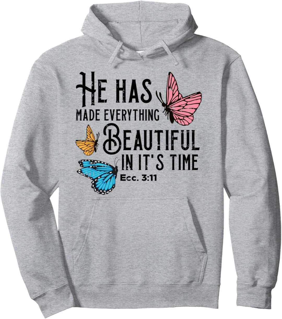 Everything Beautiful Bible Verse God Jesus Christian Gift Pullover Hoodie