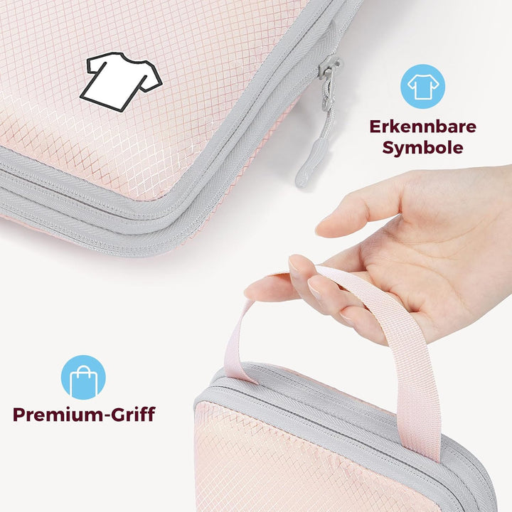 Koffer Organizer Packing Cubes Compression 8 Stück, Wasserdicht PackwüRfel Koffer Organizer Set,Trav