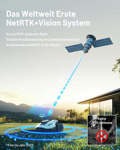 MAMMOTION YUKA Mini 500 Mähroboter, bis zu 500 m², UltraSense AI Vision und RTK, 45% Steigung, Autom