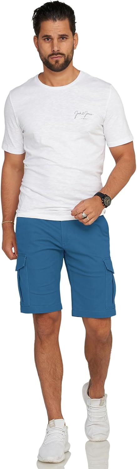 JACK & JONES Male Cargo Shorts Plus Normal geschnitten Cargo Shorts S Dark Blue, S Dark Blue