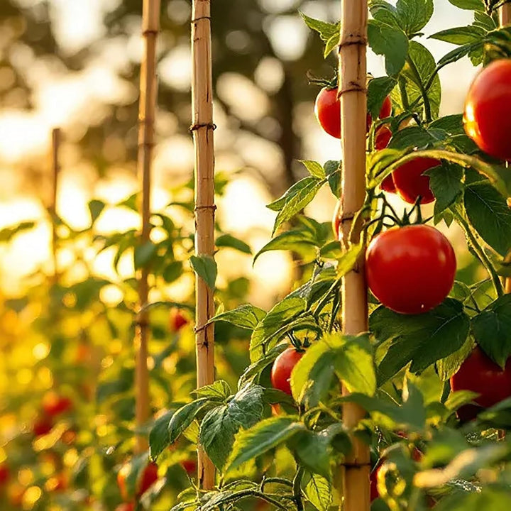 Bambus Rankgitter 75 x 35 cm Natur - 6er Set - Holz Kletterhilfe konisch für Rankpflanzen – Garten P