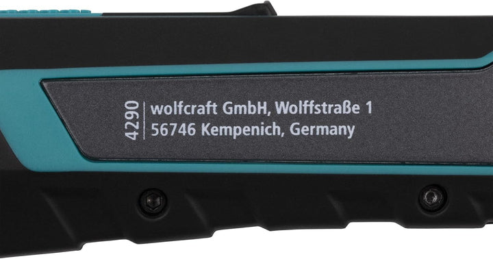 wolfcraft Cuttermesser PRO SAFETY, 18 mm - optimale Ergonomie für Links- und Rechtshänder - extrasch