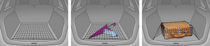 TrunkExpert Kofferraum Netz Kompatibel mit Mercedes GLC II (X254) SUV, ab 2022, Gepäcknetz Elastisch