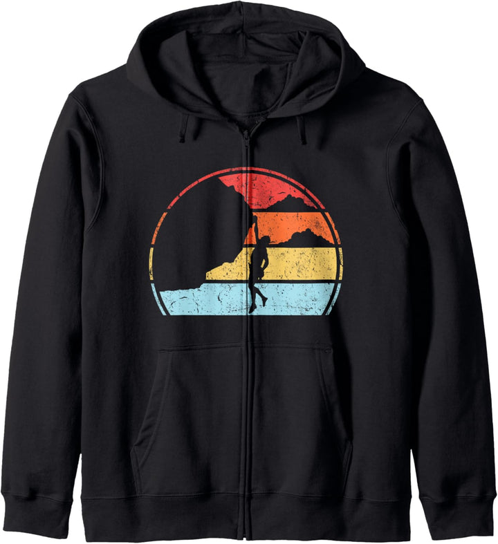 Oldtimer-Felsklettern Bergsteigen Bergsteiger Retro-Geschenk Kapuzenjacke