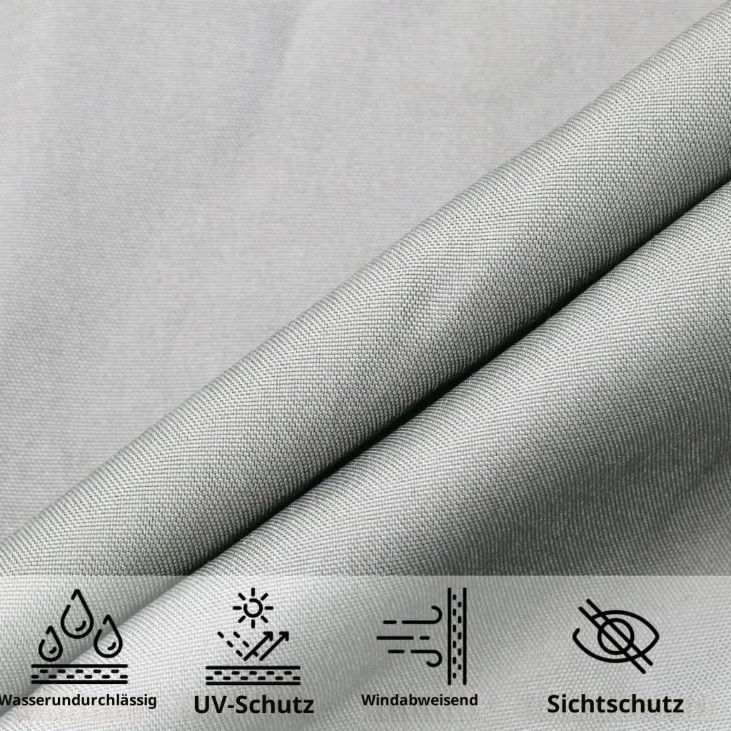 vidaXL Sonnensegel Hellgrau 3,5x2 m 100% Polyester Oxford Hellgrau 2 x 3.5 m, Hellgrau 2 x 3.5 m