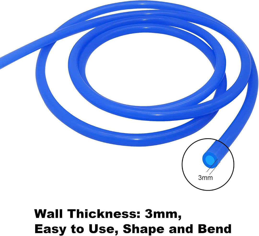 LAVMHAB Vakuum Silikonschlauch, 3mm ID x 9mm OD 3mm Wandstärke 3 Meter Länge, Silikon Vakuumschlauch