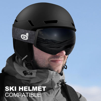 Odoland Skibrille Ski Goggles für Damen und Herren Jungen Rahmenlose Snowboardbrille mit Magnetische