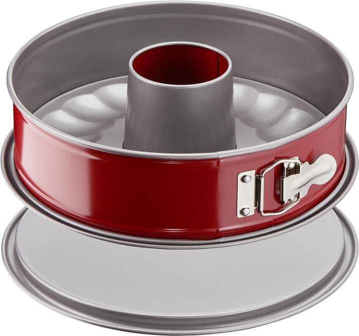 Tefal 1642814 Delibake Savarinform mit Scharnier, 27 cm, Karbonrot One size, One size