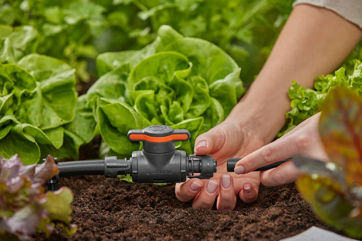 Gardena Micro-Drip-System Regulier- und Absperrventil 13 mm (1/2 Zoll): Einfache Rohrabsperrung und