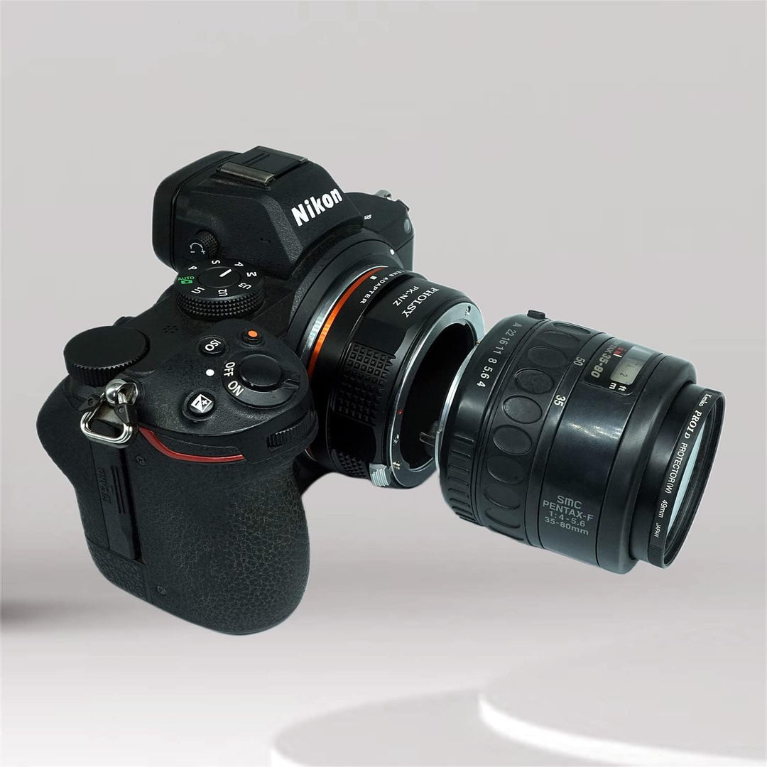 PHOLSY Konverter PK auf Nikon Z Objektivadapter Kompatibel mit Pentax K PK Objektiv und für Nikon Z