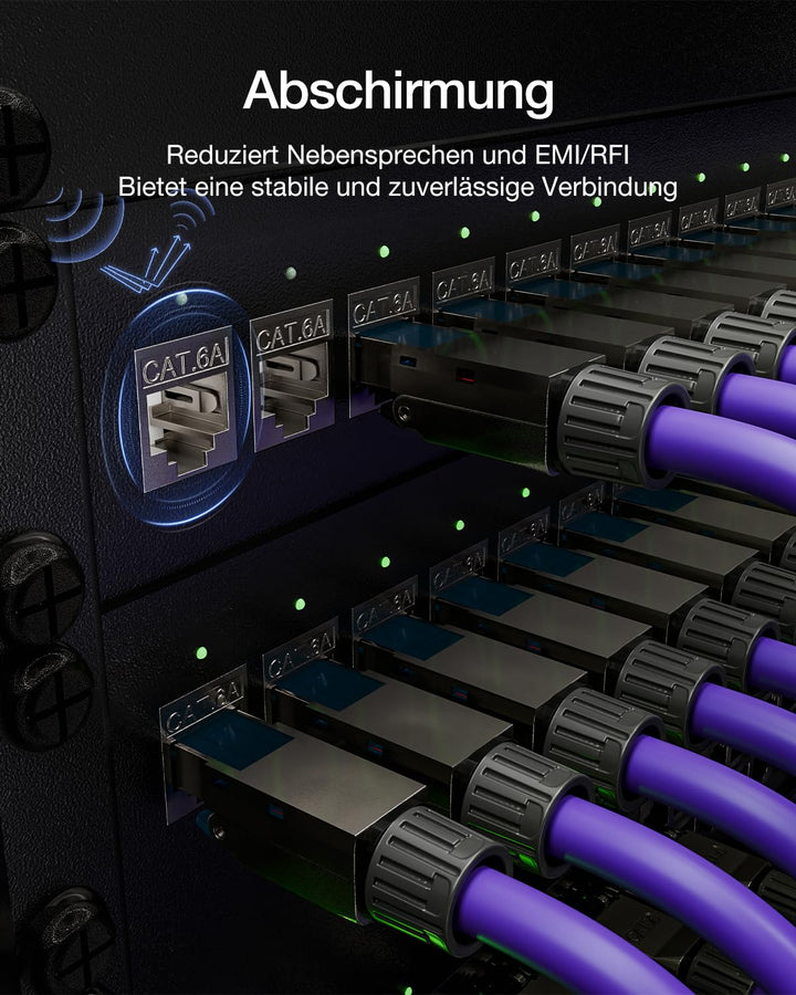 VCELINK 8 x CAT 6A Keystone RJ45 Modul für LAN Kabel 10 Gbit/s bis 500 MHz AWG 22-26 Werkzeuglos LSA