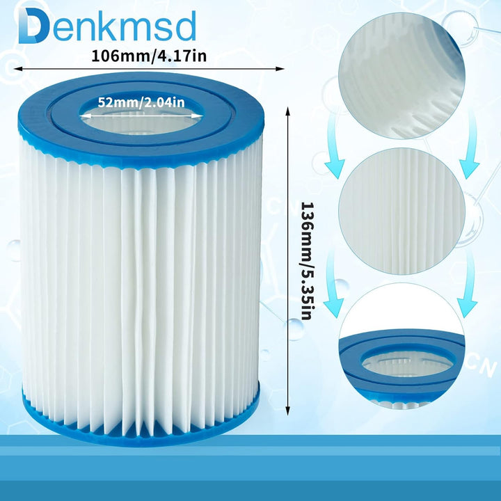 Filterkartusche Typ II, für Bestway 58094 - Filterkartusche für Poolfilter, Ersatzfilter für Bestway