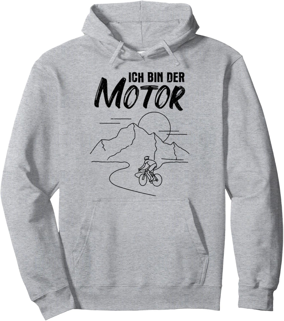 Ich bin der Motor - Fahrrad Mountainbike Geschenk Spruch Pullover Hoodie