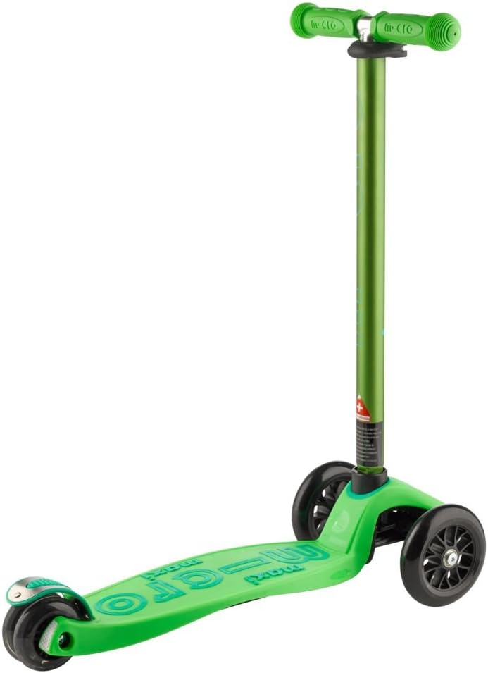 Micro | Maxi Deluxe LED Tretroller mit 3 Rädern für Kinder | Räder mit LED-Leuchten | Kippsystem | H