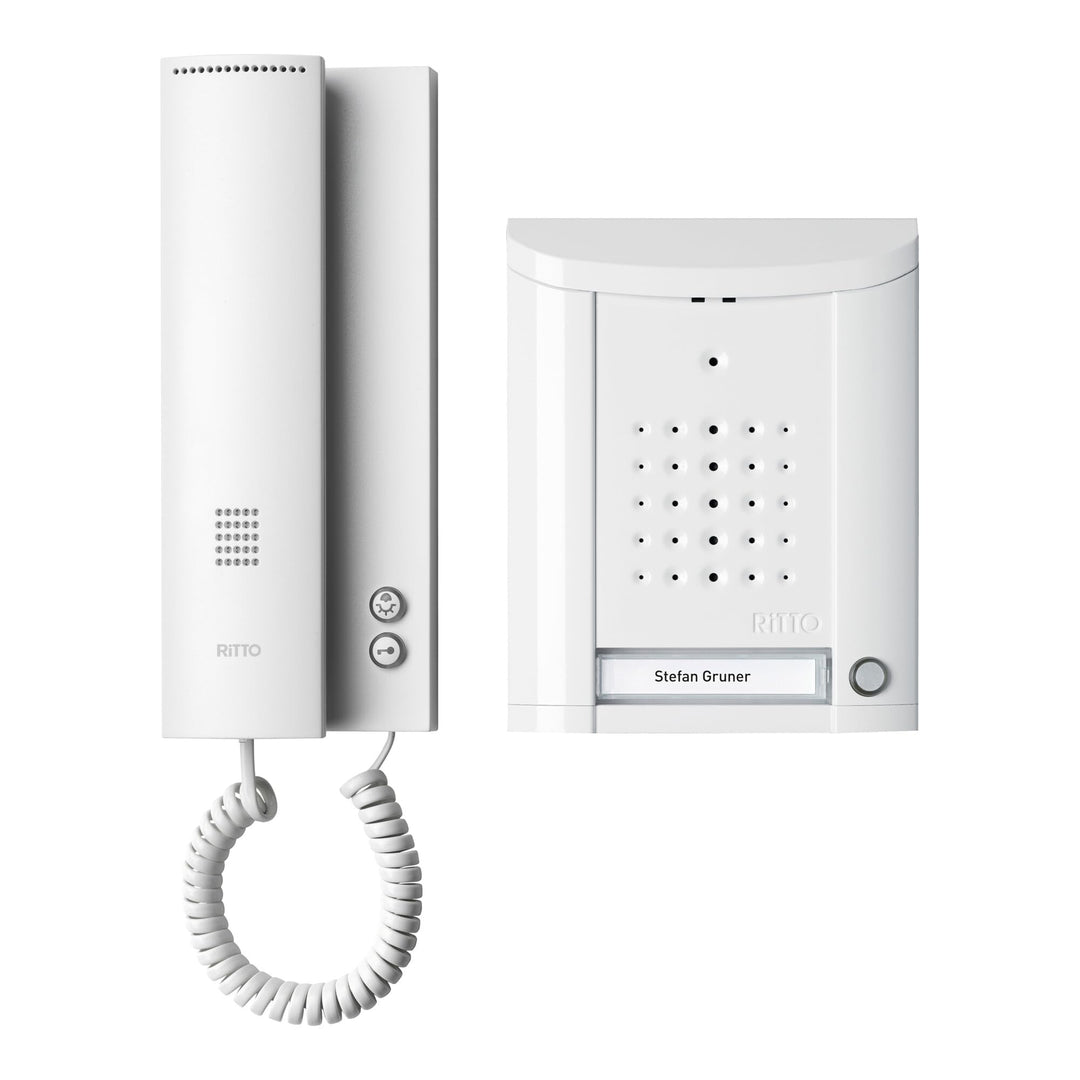 Ritto Türsprechanlage ENTRAVOX KOMPLETTSET für 1 Familienhaus WEIss, 1841170, Premium Gegensprechanl