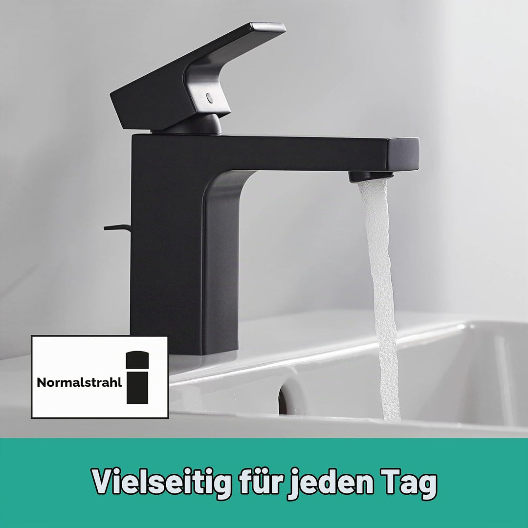 hansgrohe Vernis Shape - Waschtischarmatur mit Zugstangen-Ablauf, energiesparend (CoolStart), isolie