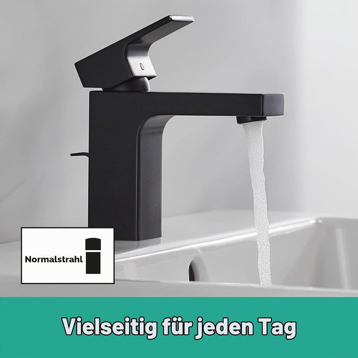 hansgrohe Vernis Shape - Waschtischarmatur mit Zugstangen-Ablauf, energiesparend (CoolStart), isolie