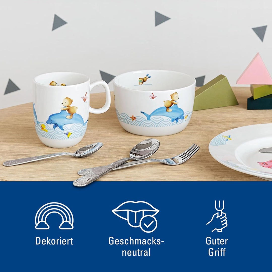 Villeroy &amp; BochVilleroy und Boch Happy as a Bear Kinderbesteck, Besteck-Set | 4-tlg., Edelstahl Kind
