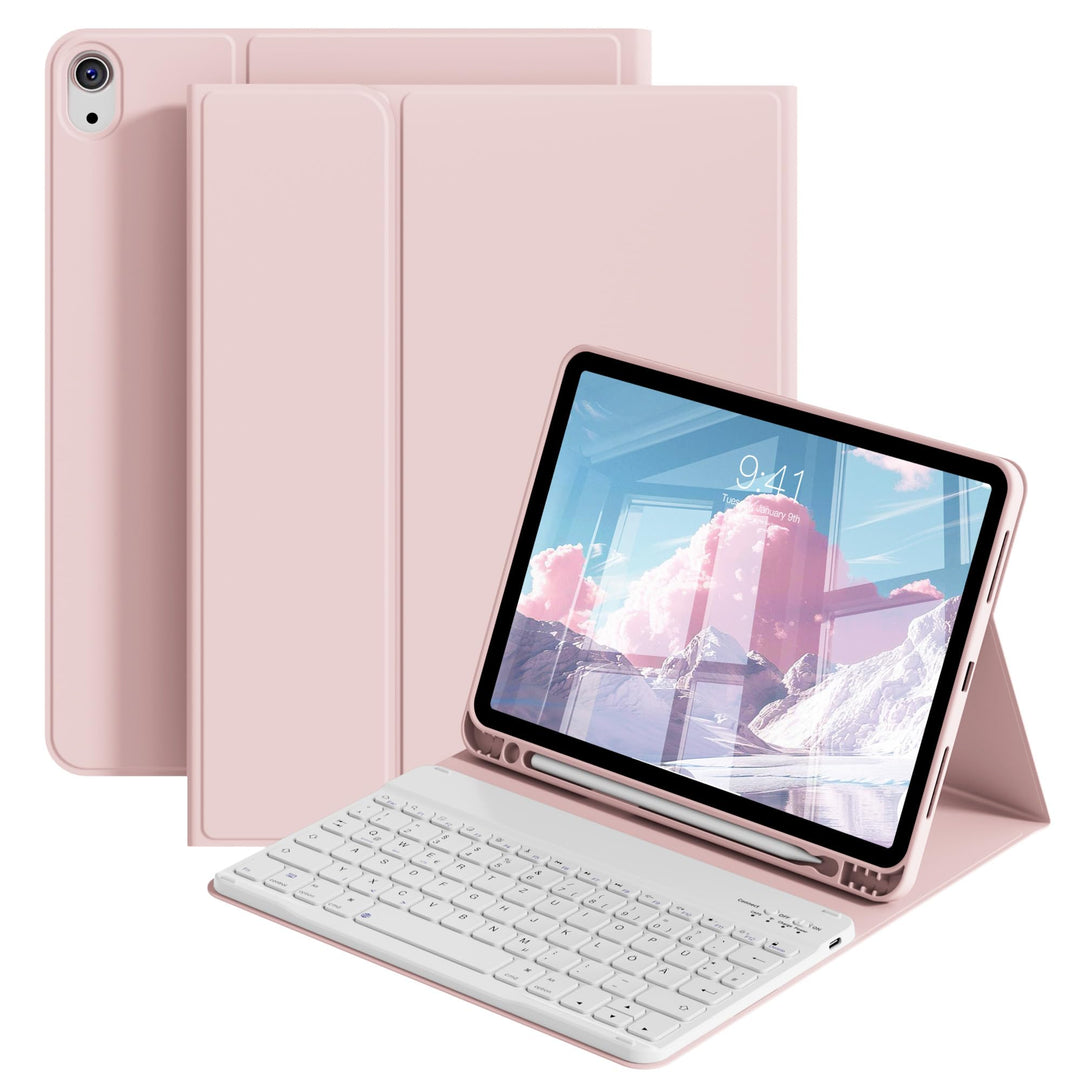 Hülle mit Tastatur für iPad Air 11 Zoll M3 2025 M2 2024/Air 5 Generation 2022 4 Gen 2020 10,9 Zoll,