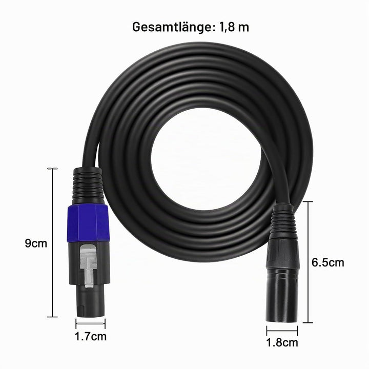 XMSJSIY Speakon zu XLR Kabel Audio Jack Speakon Stecker zu XLR 3Pin Stecker Mikrofon Verlängerung Le