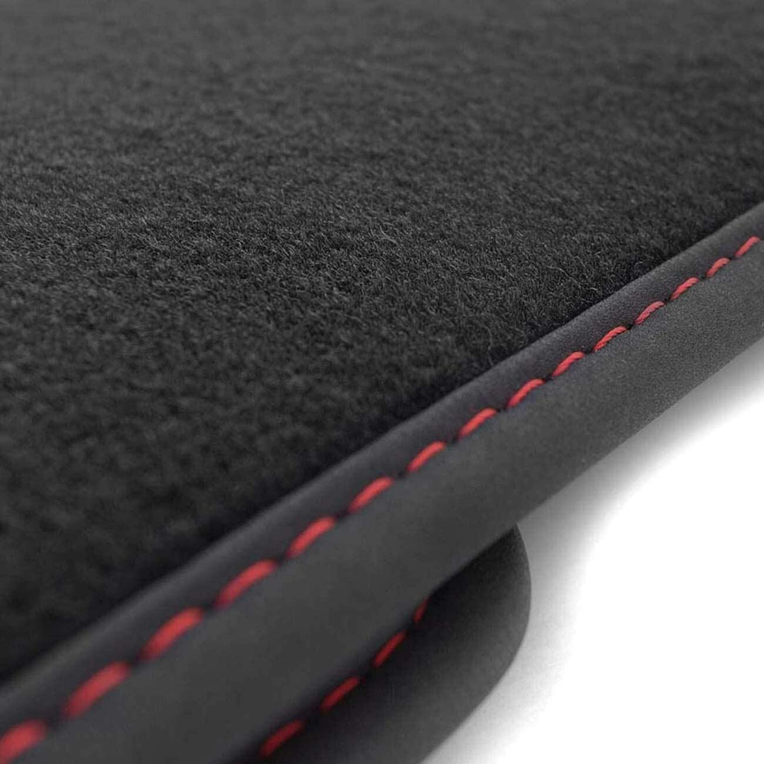 Fussmatten passend für Tiguan 2 II Premium Velours Automatten Matten Set 4-teilig schwarz Ziernaht r