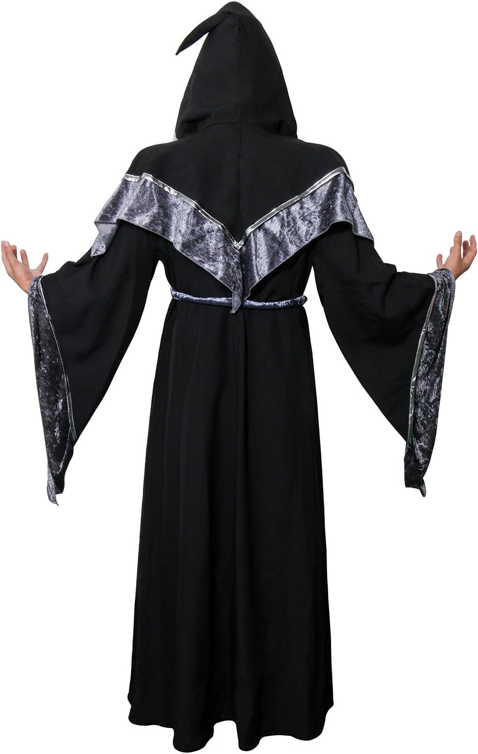 Nofonda Zauberer Kostüm, Dunkler Zauberer Robe, Hexenmeister Umhang, Cosplay Kostüm (S), S