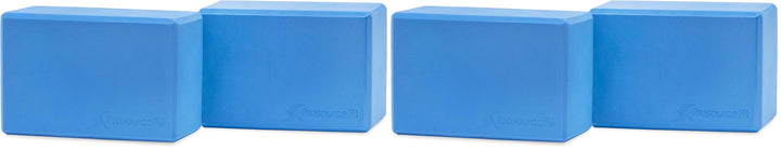 ProsourceFit Foam Yoga Blocks, High Density Eva Yoga Bricks (Set of 2), Aqua (Packung mit 2)