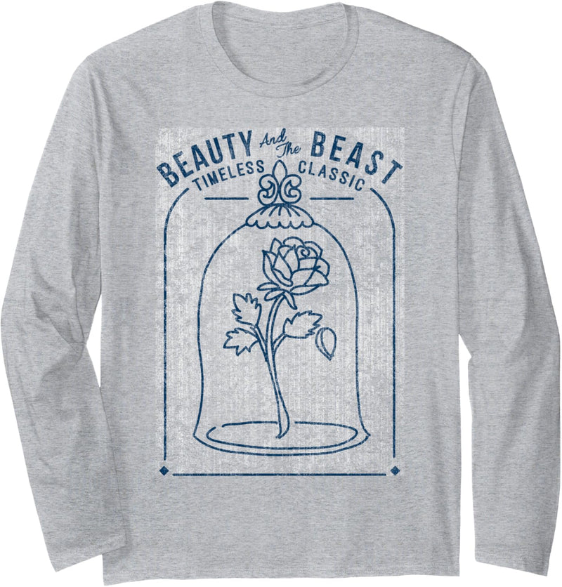 Disney Beauty And The Beast Timeless Classic Outline Poster Langarmshirt