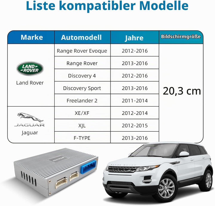 EZoneTronics Wireless CarPlay &amp; Android Auto Retrofit Kit Decoder Box für Land Rover Jaguar Range Ro
