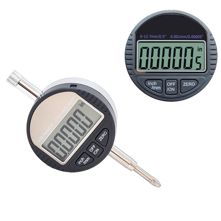 KATSU Digitale Messuhr 0,001 mm/0,00005" DTI Messuhr 0-12,7mm grosses LCD Digital Indikator Messgerä