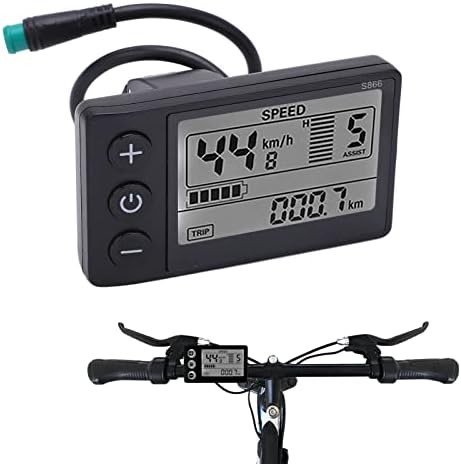 LCD Display für Fahrrad, ABS-Material, Wasserdicht, mit Hintergrundbeleuchtung, 22,2mm Lenkerhalteru