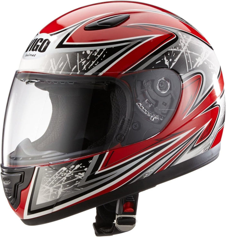 Protectwear SA03-RT-XXS Kinder Motorradhelm, Integralhelm, Grösse XXS (Youth M), Rot/Silber XXS (You