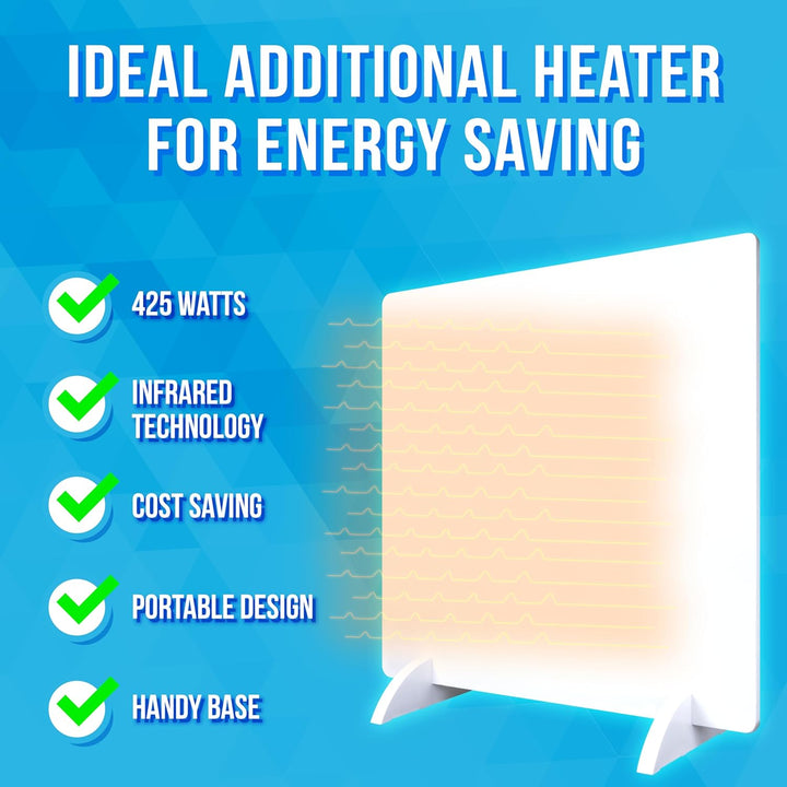 Silvergear® Infrarotheizung Standgerät 425W | Infrarotheizung Energiesparend | Infrarot Heizung Heiz