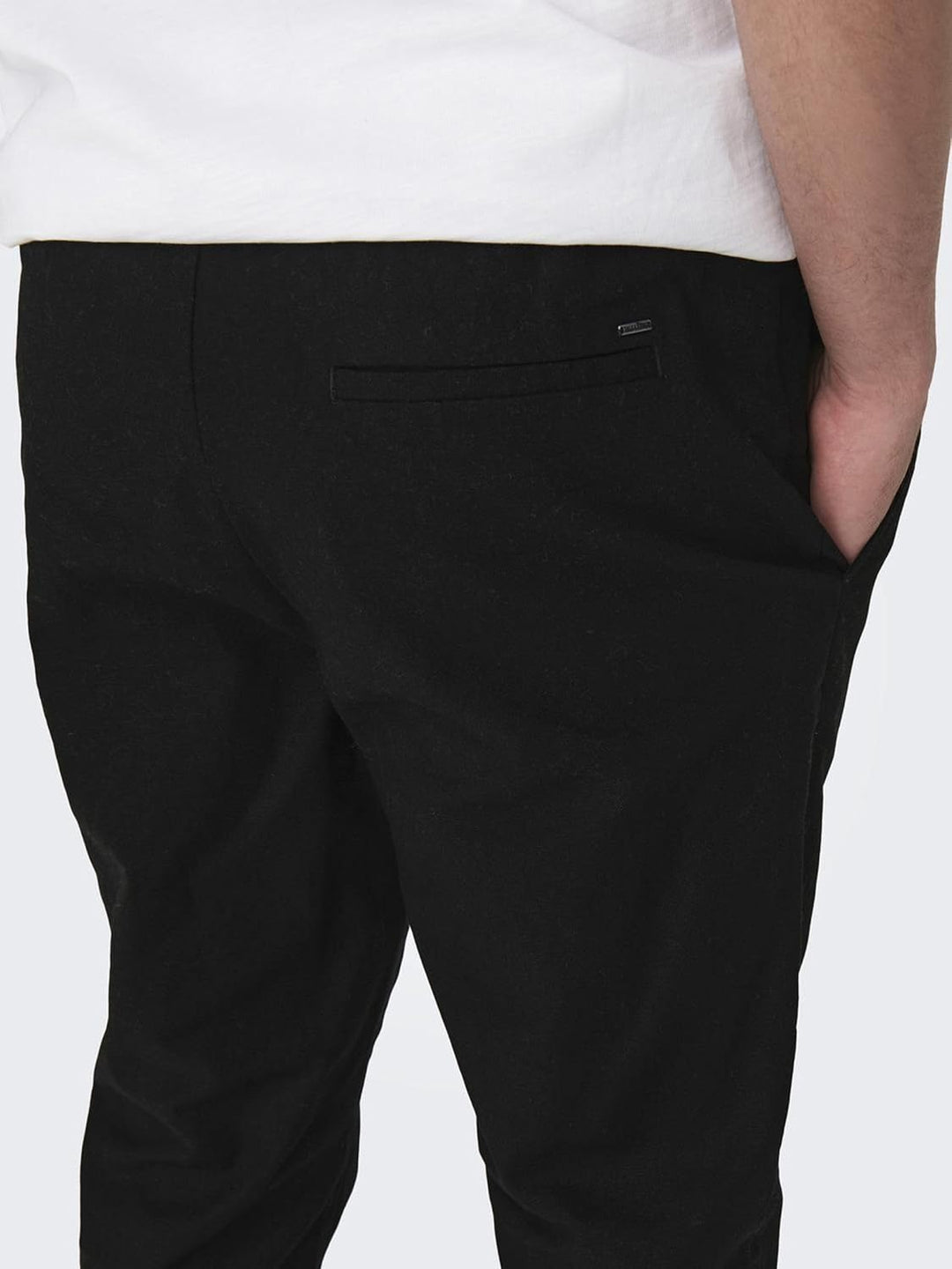 ONLY & SONS Male Jogginghose Verjüngt Mid Rise Hose XS Schwarz, XS Schwarz