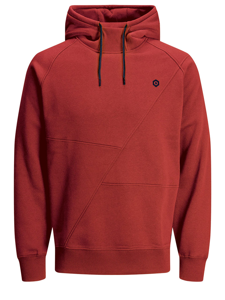 JACK & JONES Male Sweatshirt Detaillierter M Red Dahlia/Detail Navy Blazer, M Red Dahlia/Detail Navy