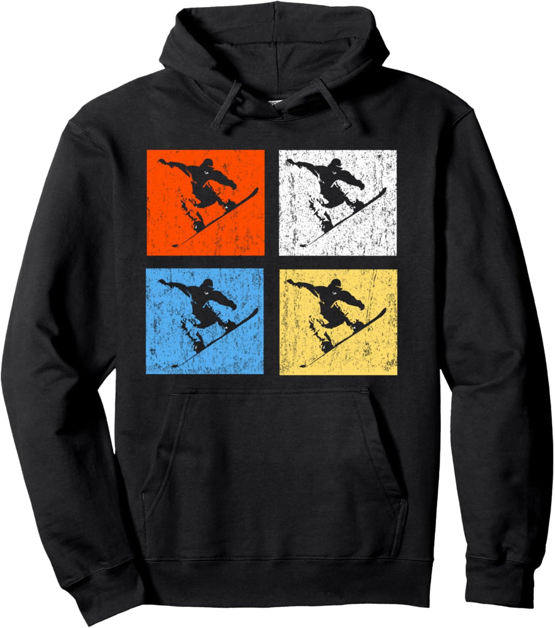 Vintage Snowboard Winter Sport Geschenk für Snowboarder Pullover Hoodie