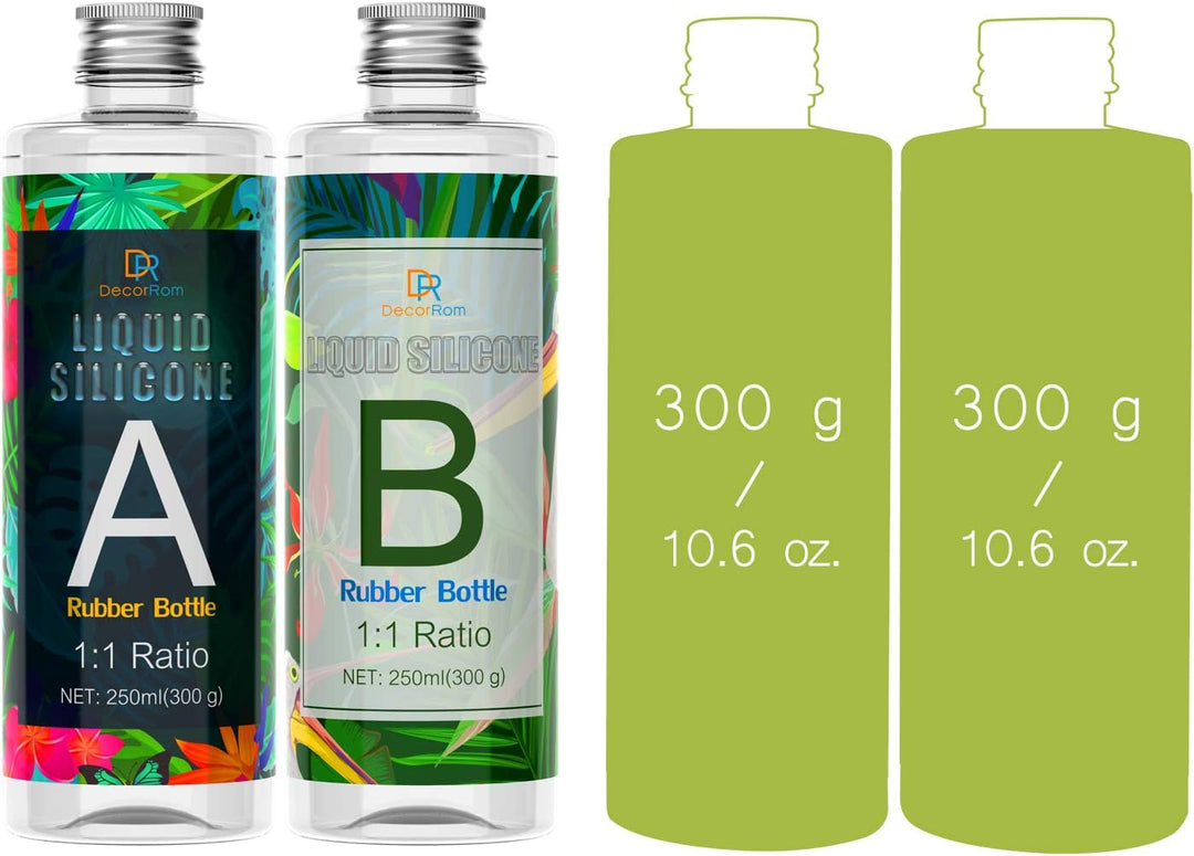 Flüssiges Silikon Kautschuk - 600g Flüssig Lichtdurchlässiger Silikon zur Silikonform Herstellung -