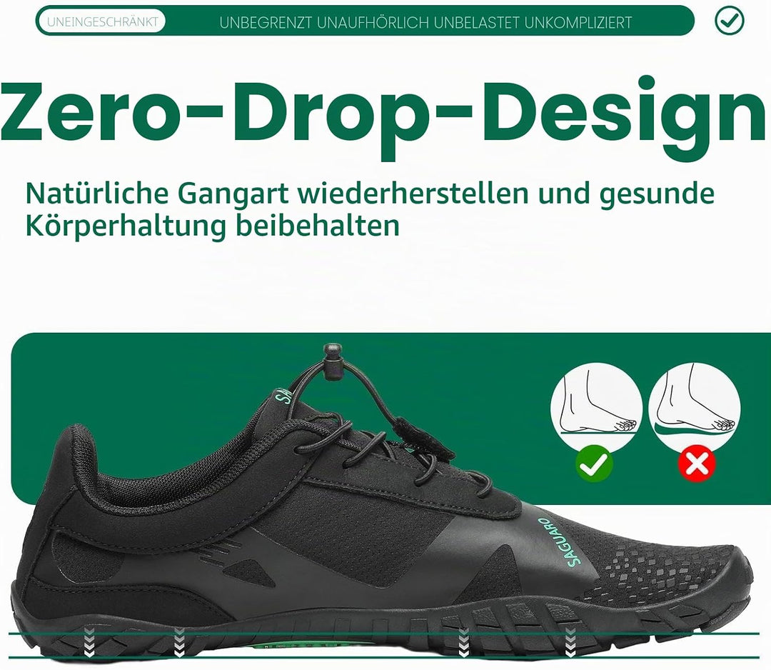 SAGUARO Barfussschuhe Herren Damen Outdoor Sport Fitnessschuhe Traillaufschuhe Gr.35-48 38 EU Modisc