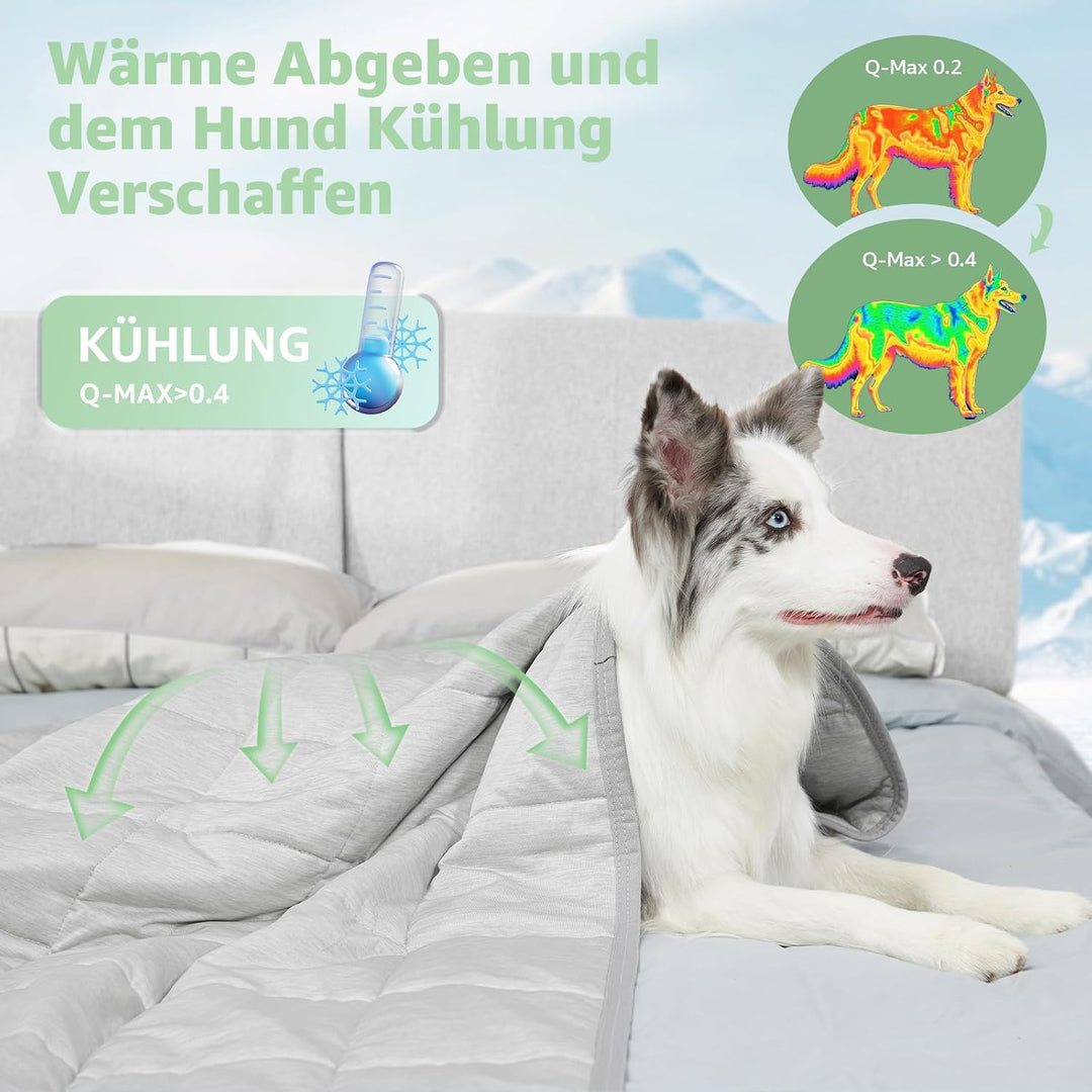 PICK FOR LIFE Kühlmatte Hund Selbstkühlend, 76x101cm Waschbar Kühldecke für Hund &amp; Katzen, Ultraweic
