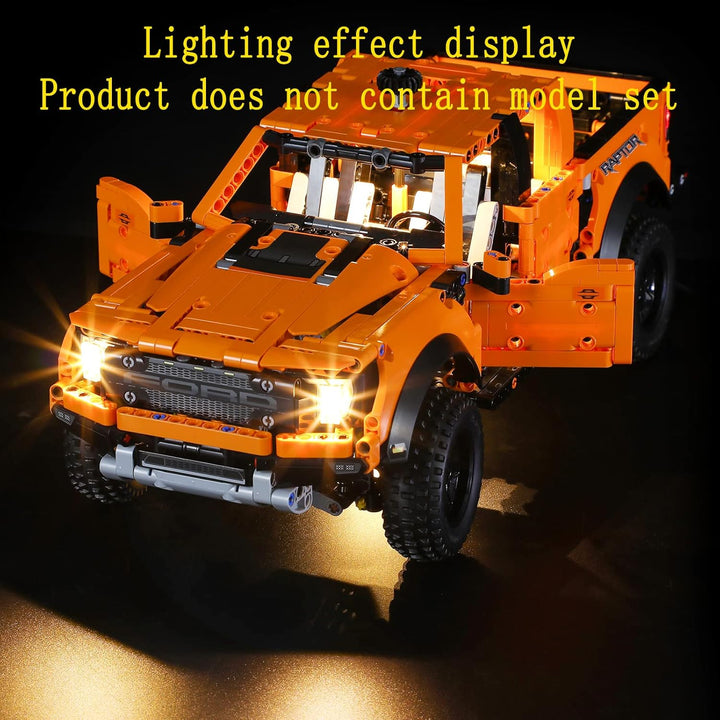 GEAMENT LED Licht-Set Kompatibel mit Lego Ford F-150 Raptor Pick-Up Truck - Beleuchtungsset für Tech