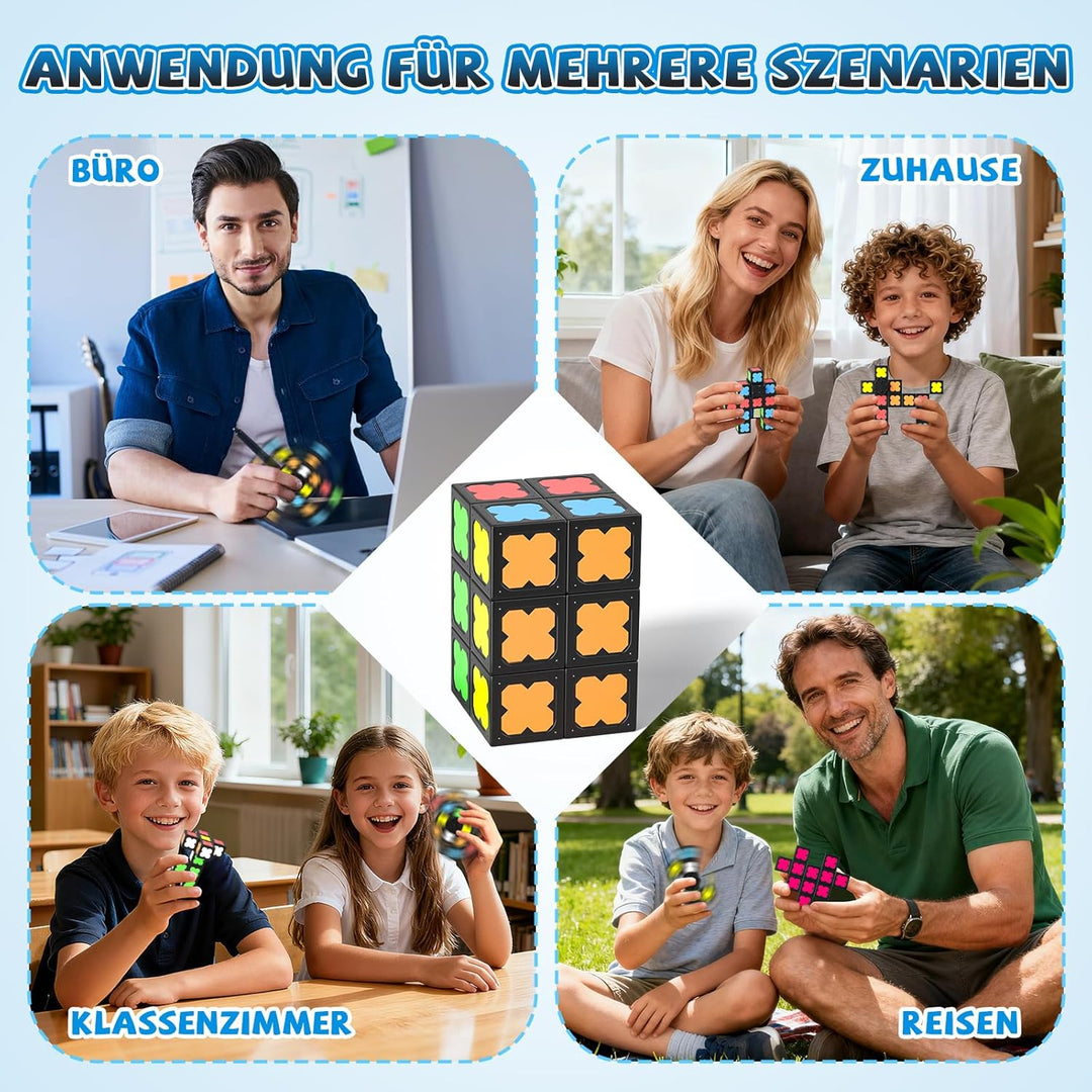 Magnetische Fidget Toys Kinder Teen Erwachsene, Fidget Spinner mit 12 im Dunkeln Leuchtenden Magneti